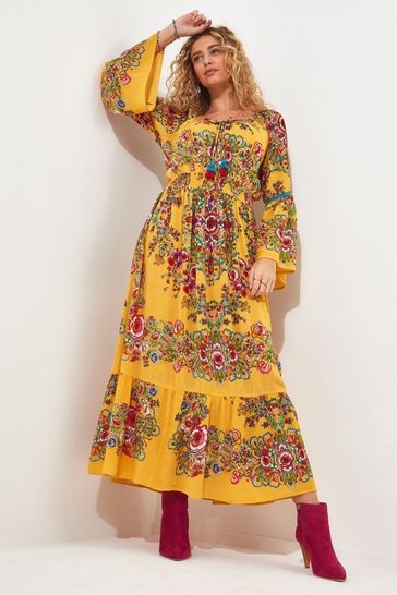 Yellow vintage deals dress
