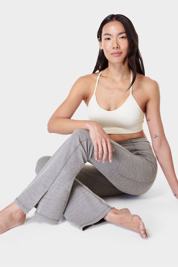 Sweaty Betty Medium Grey Marl Super Soft Flare 30" Yoga Trousers