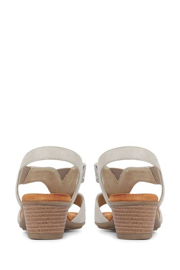 Buy Pavers Natural Pavers Natural Heeled Slingback Sandals from Next Egypt