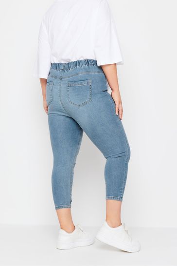 Buy Yours Curve Blue Light Stretch Cropped JENNY Jeggings from Next Poland