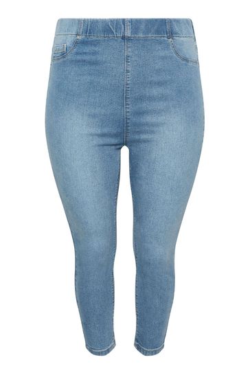 Buy Yours Curve Blue Light Stretch Cropped JENNY Jeggings from Next Poland