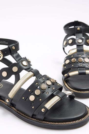 Buy River Island Studded Gladiator Sandals Next
