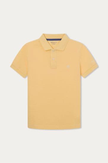 Hackett London Older Boys Yellow Short Sleeve Polo Shirt