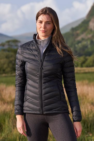 Mountain Warehouse Black Womens Featherweight Water Resistant Down Jacket