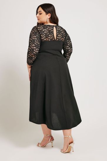 Black lace sweetheart dress cheap