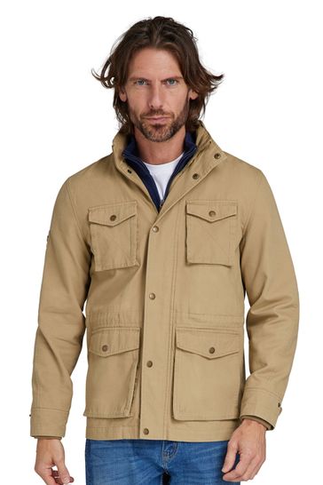 Buy Raging Bull Brown Canvas Twill Field Jacket from Next Bahrain