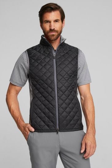 Puma Black Golf Frost Quilted Mens Vest