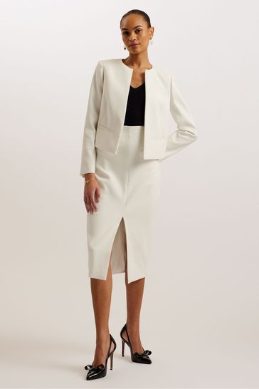 Ted baker white cropped jacket hot sale