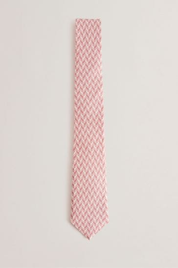 Ted Baker Pink Lacebt Geo Print Silk Tie