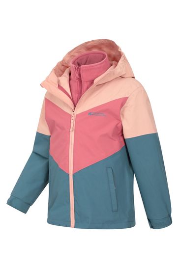 Mountain Warehouse Pink Kids Lightning 3 In 1 Waterproof Jacket