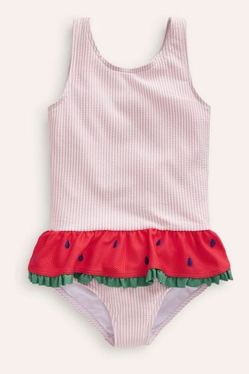 Boden Pink Watermelon Peplum Swimsuit