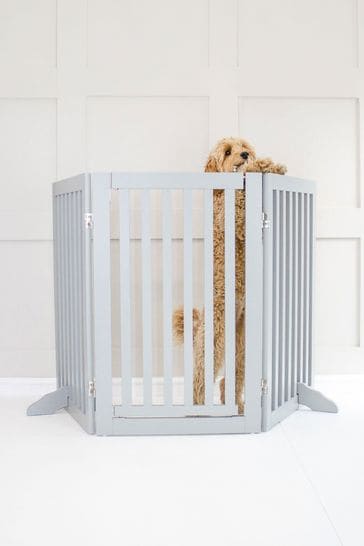 Lords and Labradors Grey Wooden Dog Gate
