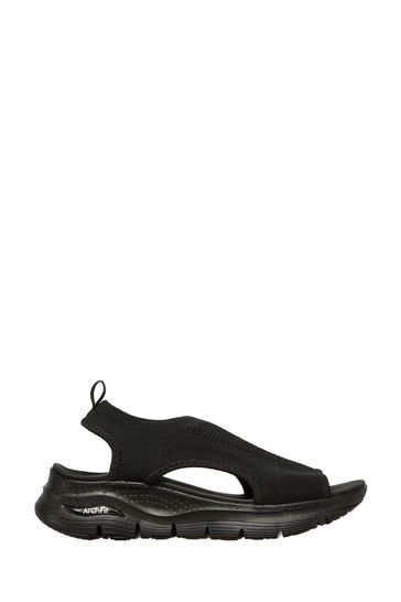 Skechers Black Womens Arch Fit City Catch Sandals