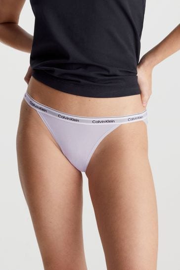 Calvin Klein Grey Logo String Bikini Thong