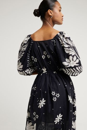 River island black floral dress on sale