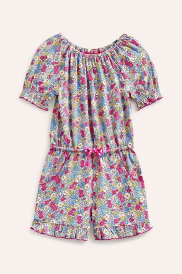 Boden Pink Printed Jersey Playsuit