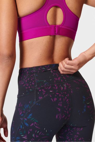 Black floral workout leggings online