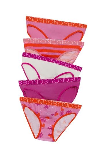 Bonds Pink Stripe Bikini Briefs 5 Pack