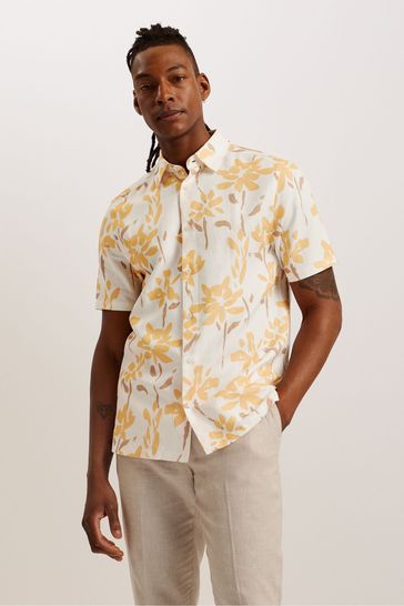 Buy Ted Baker Yellow Verzee Abstract Floral Shirt from Next USA