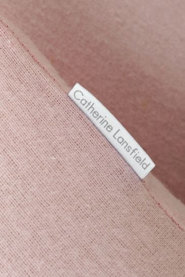 Catherine Lansfield Pink Brushed 100% Cotton Pair of Pillowcases