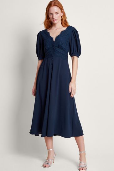 Monsoon navy blue dress deals