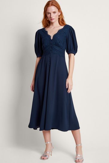 Monsoon Blue Nancy Lace Tea Dress