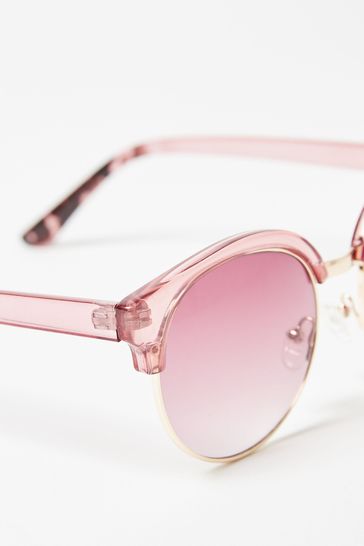 Oliver Bonas Pink Tortoiseshell Clubmaster Sunglasses