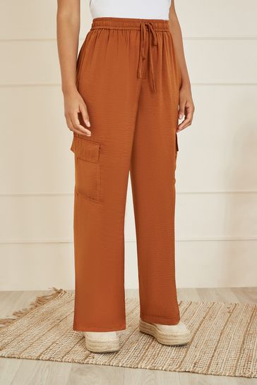 Yumi Orange Cargo Trousers