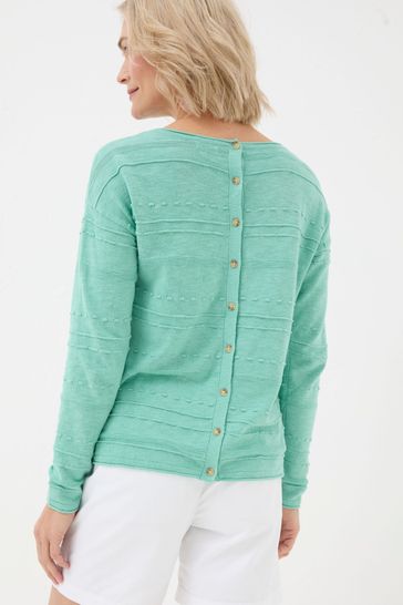 Buy FatFace Isabelle Green Cotton Linen Jumper from Next Turkey