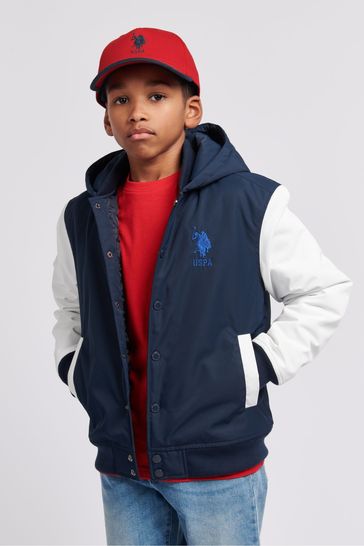 U.S. Polo Assn. Blue Boys Player 3 Bomber Jacket