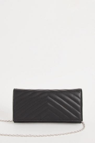 Joanna Hope Quilted Clutch Black Bag