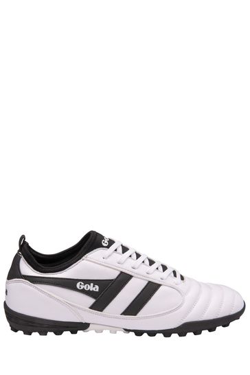 Gola White Juniors Ceptor Turf Microfibre Lace-Up Football Boots
