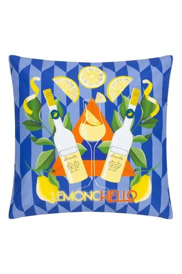 Buy Furn Blue Limonchello Abstract Outdoor Cushion from Next Bahrain