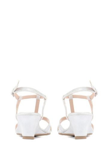 Pavers silver wedge sandals discount