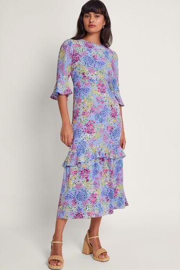 Monsoon Blue Micola Ditsy Tea Dress