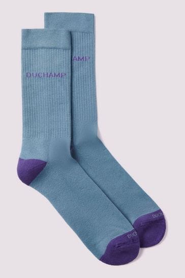 Duchamp Mens Heel Toe Ribbed Sports Socks 2 Pack