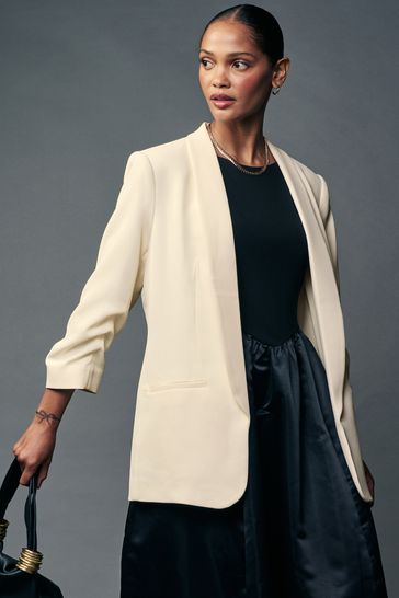 Next cream blazer clearance