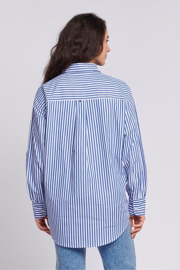 U.S. Polo Assn. Womens Loose Fit Striped Shirt