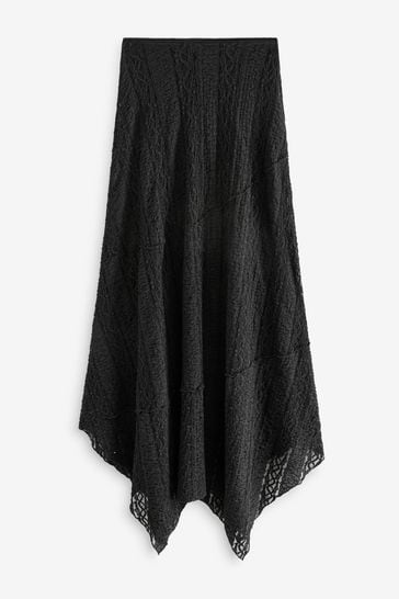 Lace long skirt black cheap