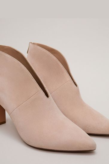 Front cut suede boots best sale