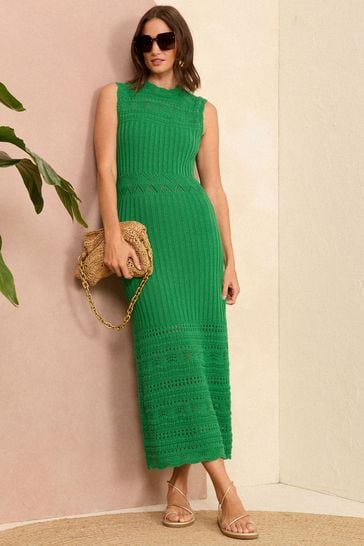 Knitted midi dress store