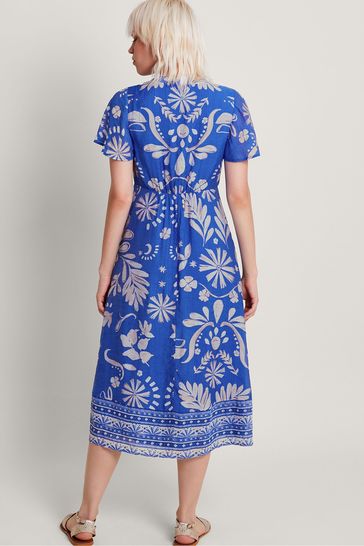 Buy Monsoon Blue Cleo Tea Dress from Next Bahrain