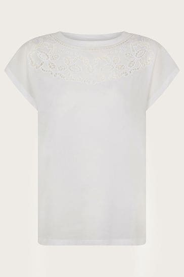 Monsoon Cutwork Garcia 100 Cotton T Shirt