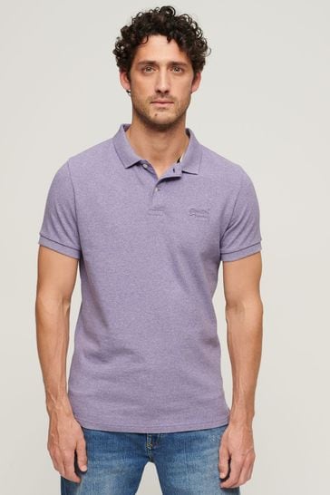 Superdry Purple Classic Pique Polo Shirt