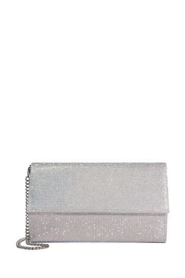 Buy Dune London Silver Esmes Structured Foldover Clutch from Next Turkey