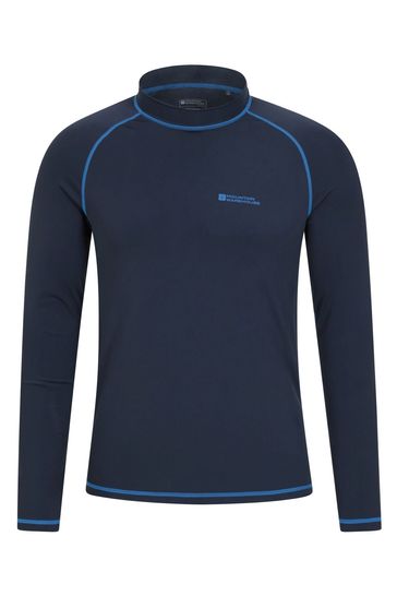 Mountain Warehouse Blue Mens Long Sleeve Rash Vest