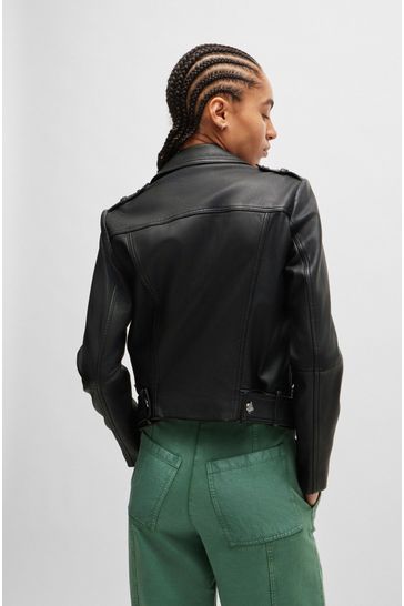 Buy BOSS Nappa Leather Buckled Biker Jacket from Next Bahrain