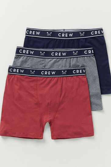 Crew Clothing Three Pack Stripe Jersey Boxers