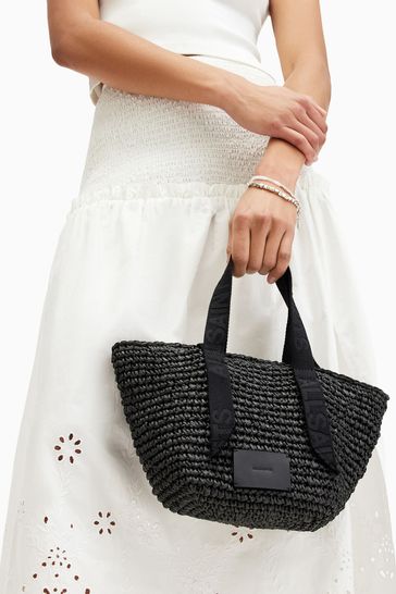 AllSaints Black Celayne Mini Tote Bag