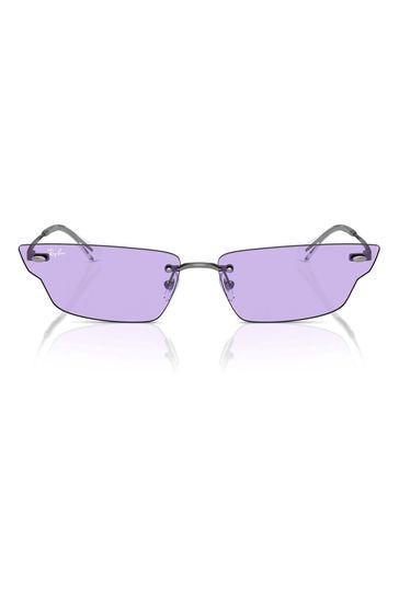 Ray-Ban Grey Anh Rb3731 Irregular Sunglasses
